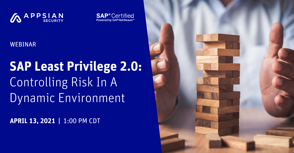 Least Privilege 2.0 Controlling Risk in a Dynamic ERP Access Environment | SAP ECC & S4HANA