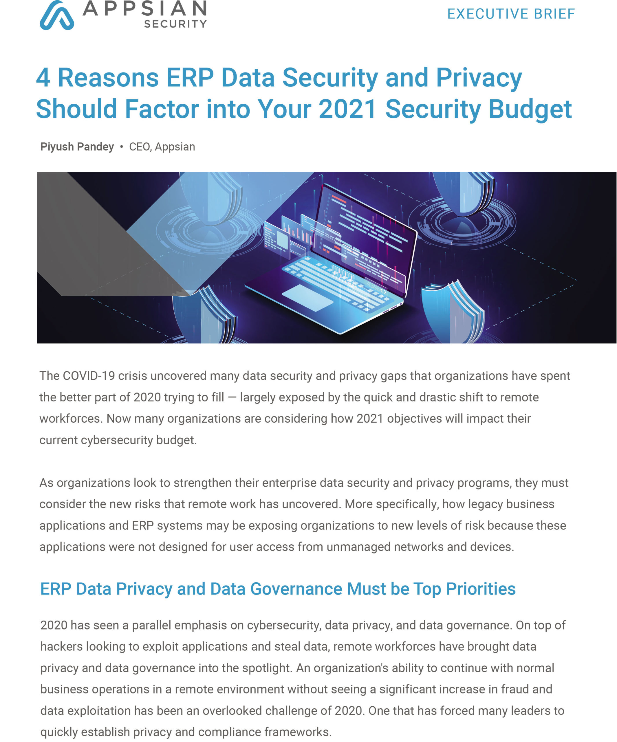 4 Reasons ERP Data Security and Privacy Should Factor into Your 2021 Security Budget