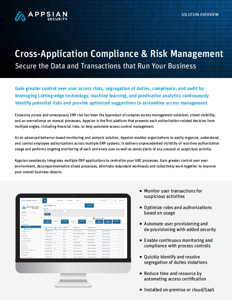 Cross-Application Compliance & Risk Management