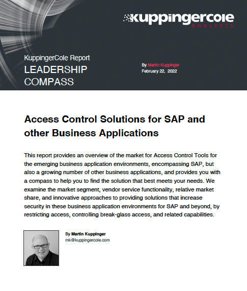 KuppingerCole Leadership Compass: Access Control Solutions for SAP and Other Business Applications